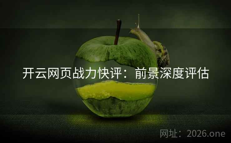 开云网页战力快评：前景深度评估