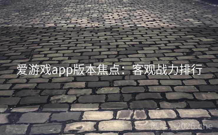 爱游戏app版本焦点：客观战力排行